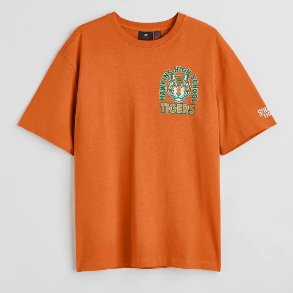 Stranger Things x H&M Relaxed Fit Hawkins High School T-Shirt Mens Size Small